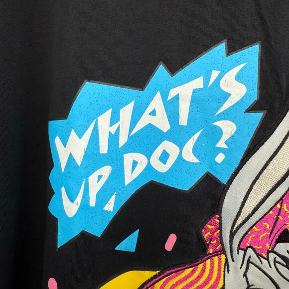 Vintage Looney Tunes Bugs Bunny Retro Graphic T-Shirt Mens Sz Large Embroidered - Picture 6 of 9